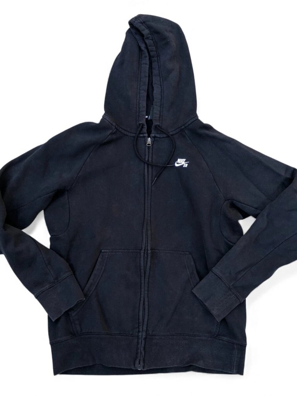 NIKE SB Icon Full Zip Hoodie Men's MEDIUM Sweater Jacket Black AQ9568-010